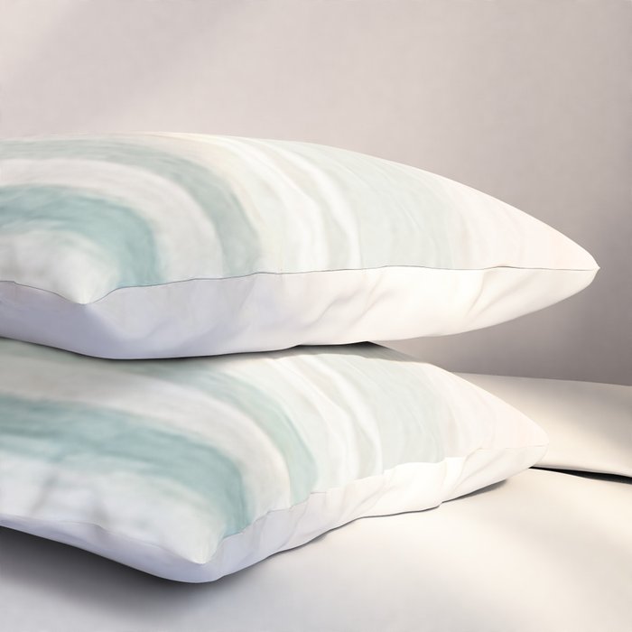 Washed Out Ocean Waves // California Beach Surf Horizon Summer Sunrise Abstract Photograph Vibes Pillow Sham Gallery Image 3