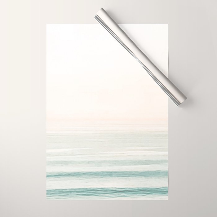 Washed Out Ocean Waves // California Beach Surf Horizon Summer Sunrise Abstract Photograph Vibes Wrapping Paper Gallery Image 1