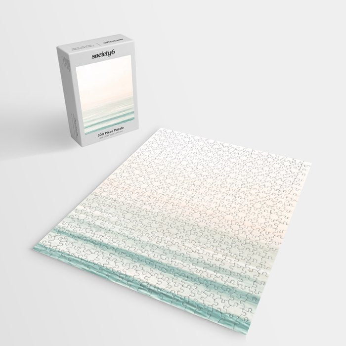 Washed Out Ocean Waves // California Beach Surf Horizon Summer Sunrise Abstract Photograph Vibes Jigsaw Puzzle Gallery Image 2