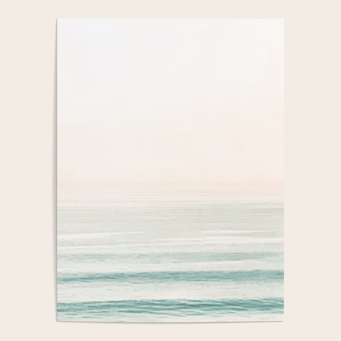 Washed Out Ocean Waves // California Beach Surf Horizon Summer Sunrise Abstract Photograph Vibes Poster Gallery Image 4