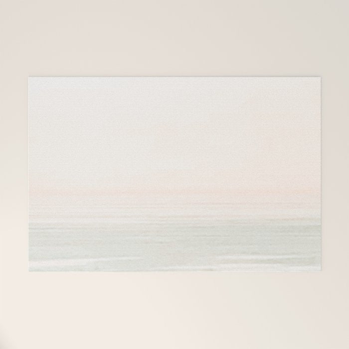 Washed Out Ocean Waves // California Beach Surf Horizon Summer Sunrise Abstract Photograph Vibes Welcome Mat Gallery Image 1