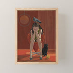 Little Miss Pigeon Head  Mini Art Print Gallery Image 1