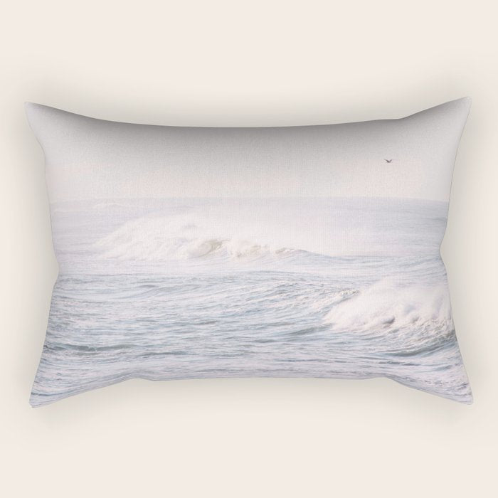 Crashing Waves Ocean - travel photography Rectangular Pillow Gallery Image 2