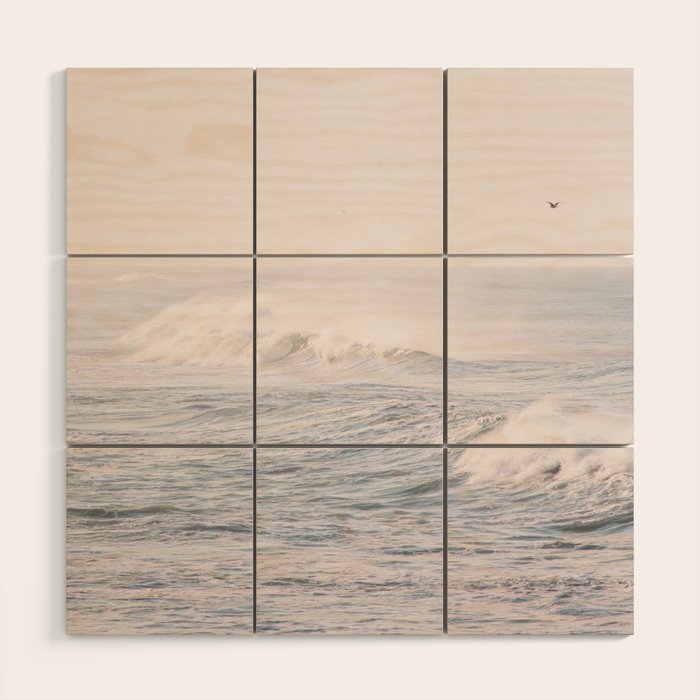 Crashing Waves Ocean - travel photography Wood Wall Art Gallery Image 1