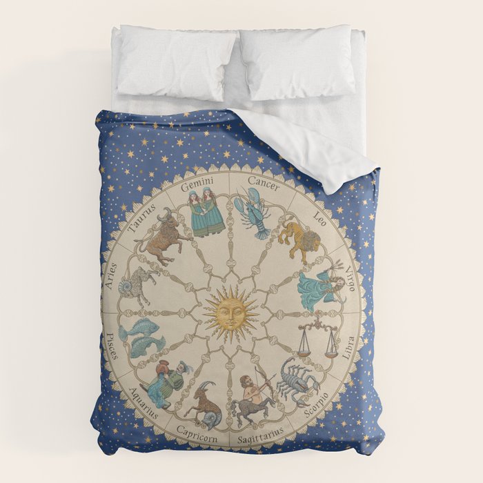 Vintage Astrology Zodiac Wheel Duvet Cover Gallery Image 6