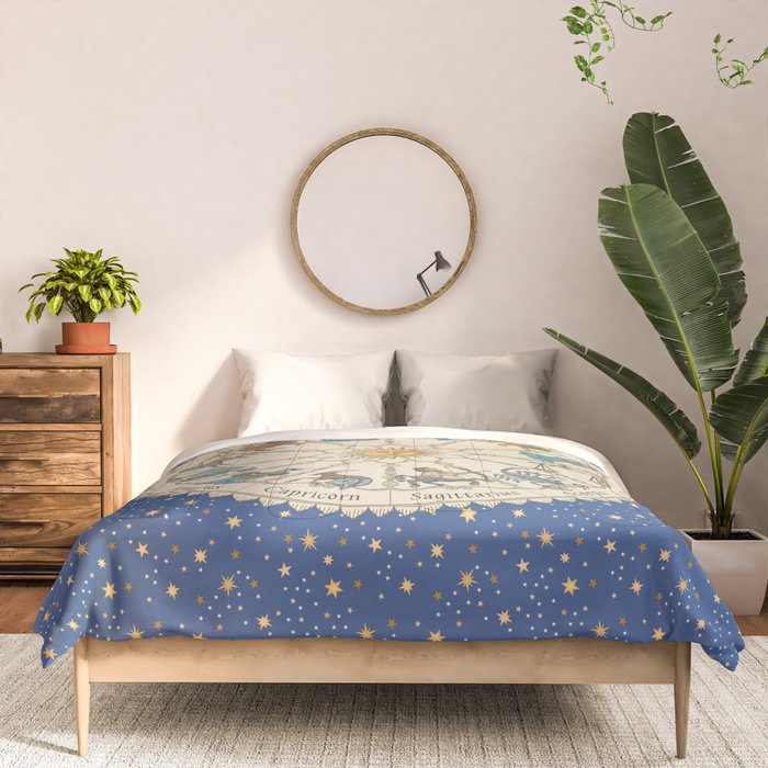 Vintage Astrology Zodiac Wheel Comforter Gallery Image 3