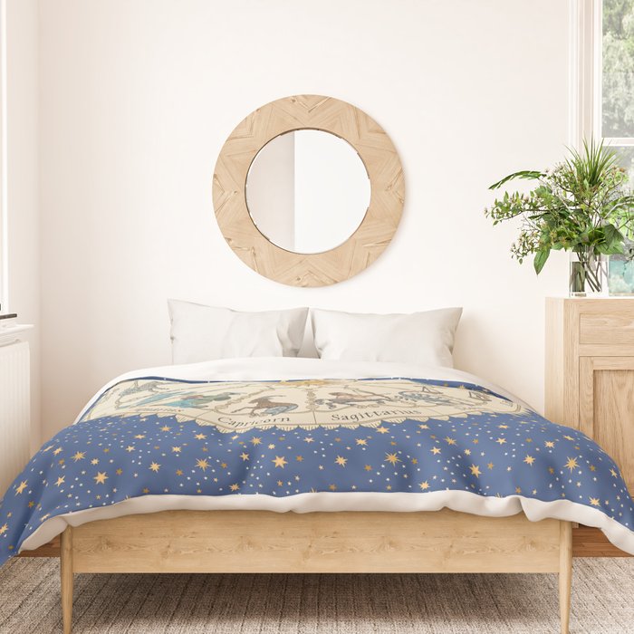 Vintage Astrology Zodiac Wheel Duvet Cover Gallery Image 3