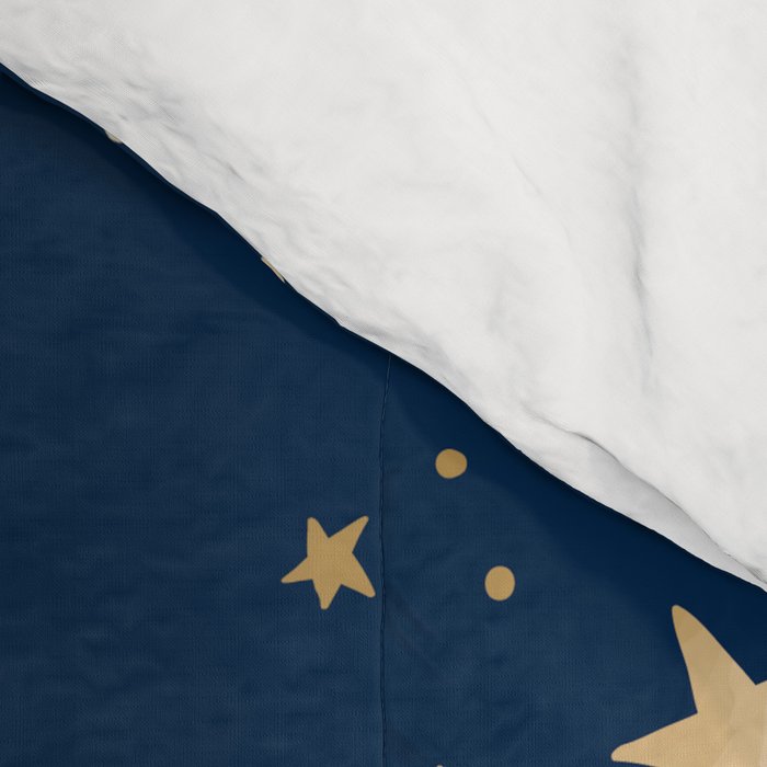 Magical Midnight Blue Starry Night Sky Comforter Gallery Image 4