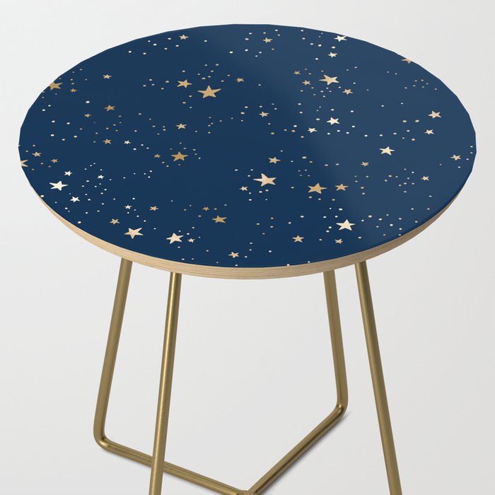Magical Midnight Blue Starry Night Sky Side Table Gallery Image 2