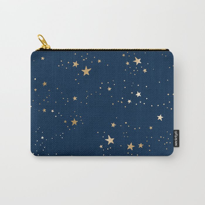 Magical Midnight Blue Starry Night Sky Carry All Pouch Gallery Image 1