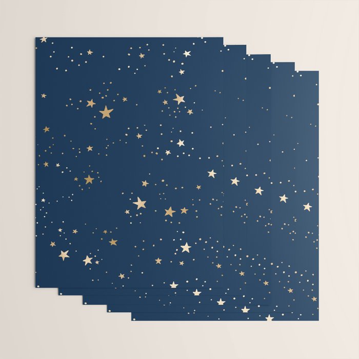 Magical Midnight Blue Starry Night Sky Wrapping Paper Gallery Image 3