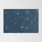 Magical Midnight Blue Starry Night Sky Rug Gallery Image 2