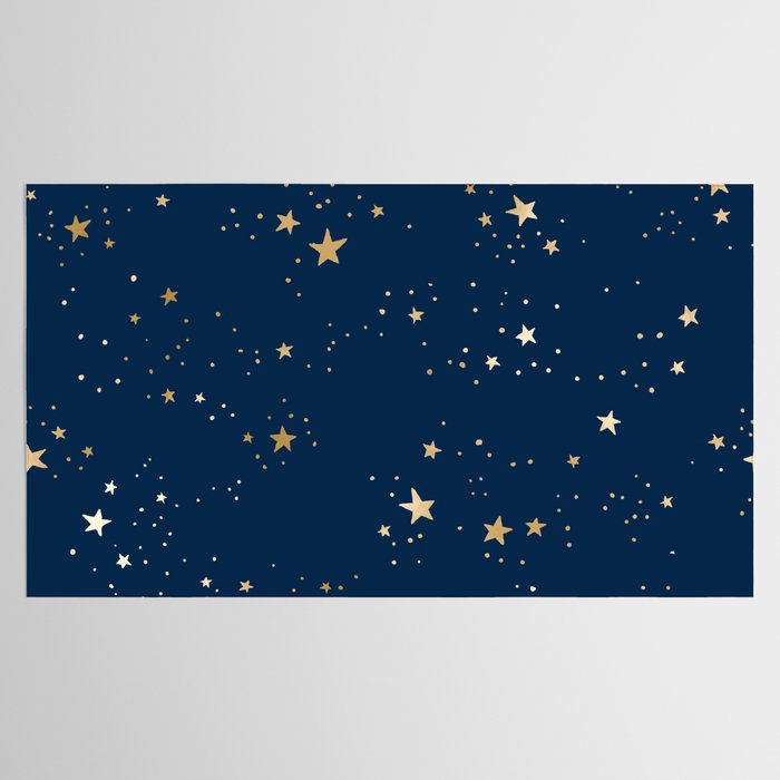 Magical Midnight Blue Starry Night Sky Tablecloth Gallery Image 2