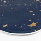 Magical Midnight Blue Starry Night Sky Bath Mat Gallery Image 3