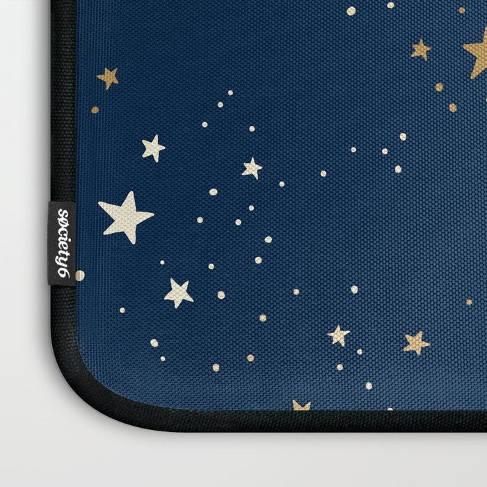 Magical Midnight Blue Starry Night Sky Laptop Sleeve Gallery Image 3