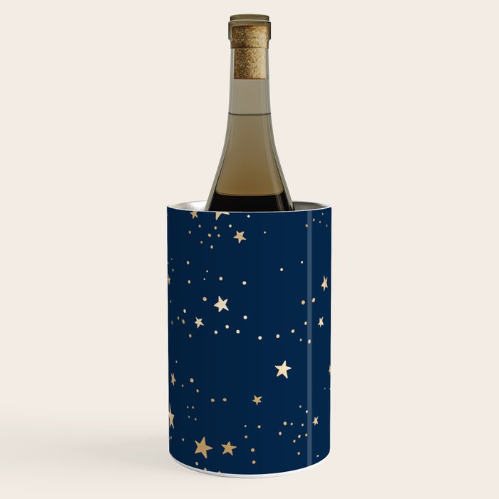 Magical Midnight Blue Starry Night Sky Wine Chiller Gallery Image 3