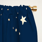 Magical Midnight Blue Starry Night Sky Window Curtain Gallery Image 2