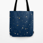 Magical Midnight Blue Starry Night Sky Tote Bag Gallery Image 1