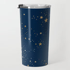 Magical Midnight Blue Starry Night Sky Travel Mug Gallery Image 3