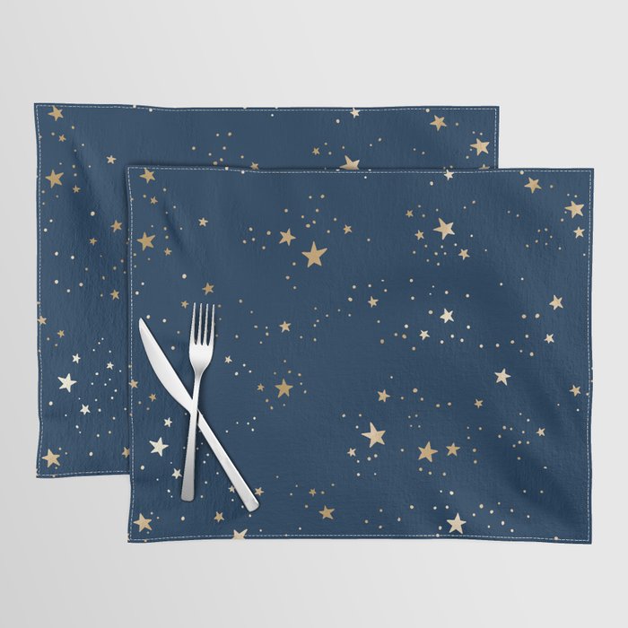 Magical Midnight Blue Starry Night Sky Placemat Gallery Image 1
