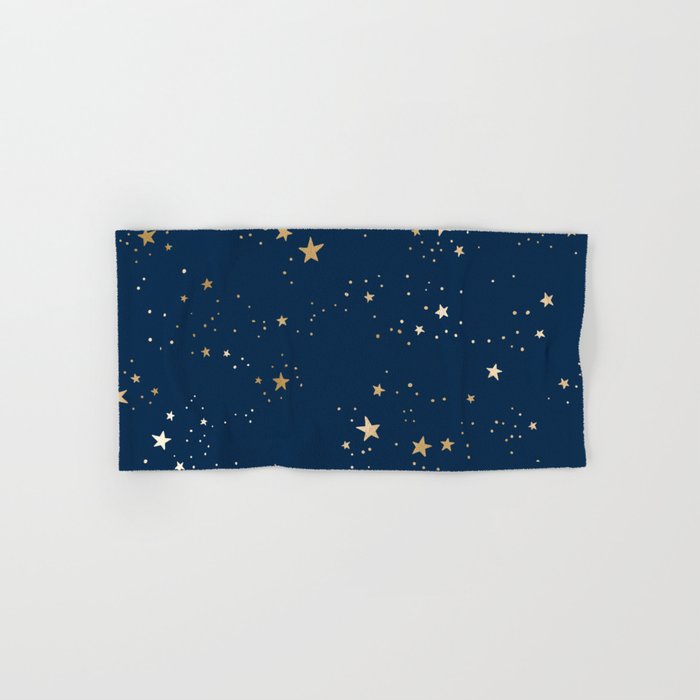 Magical Midnight Blue Starry Night Sky Bath Towel Gallery Image 1