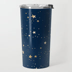 Magical Midnight Blue Starry Night Sky Travel Mug Gallery Image 2