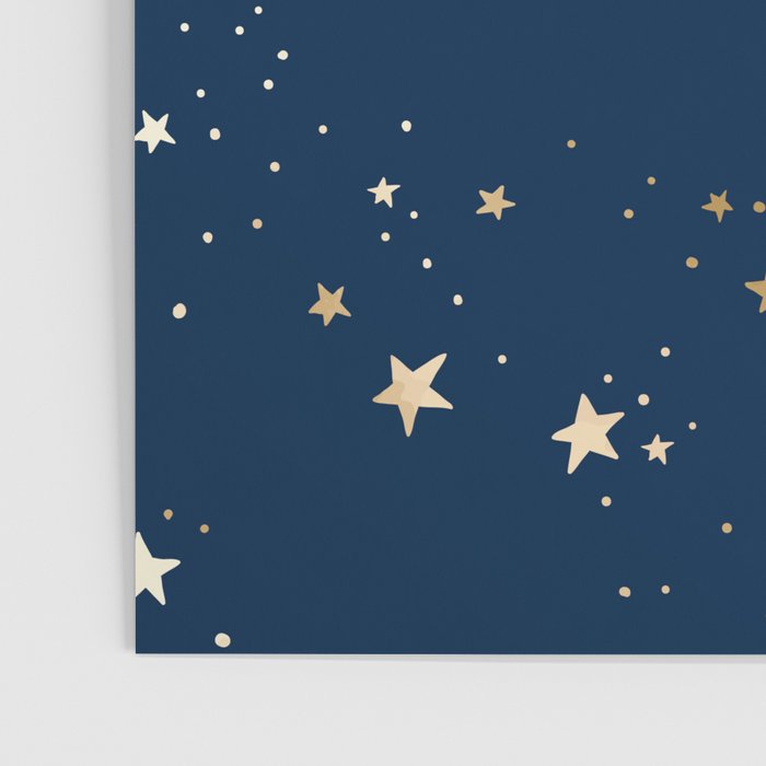 Magical Midnight Blue Starry Night Sky Poster Gallery Image 3