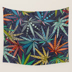 boho weed midnight Wall Tapestry Gallery Image 4