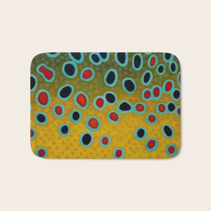 Brown Trout Fly Fishing  Bath Mat Gallery Image 1