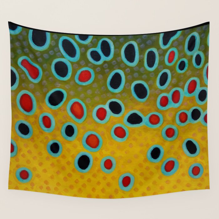 Brown Trout Fly Fishing  Wall Tapestry