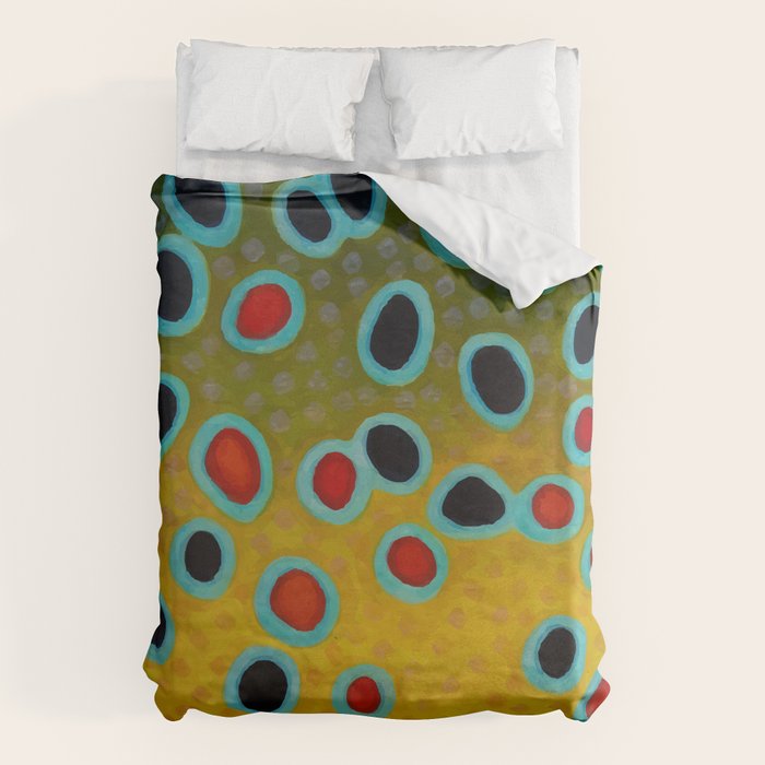 Brown Trout Fly Fishing  Duvet Cover
