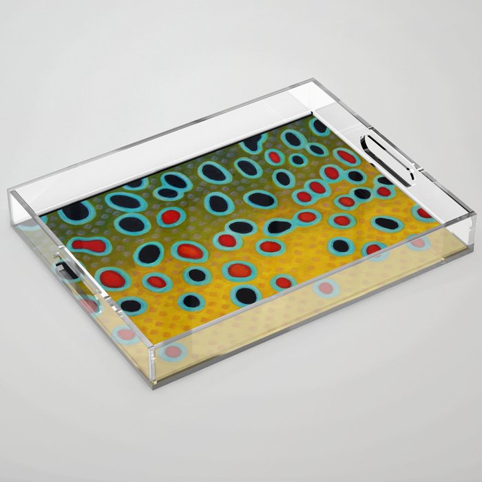 Brown Trout Fly Fishing  Acrylic Tray Gallery Image 1