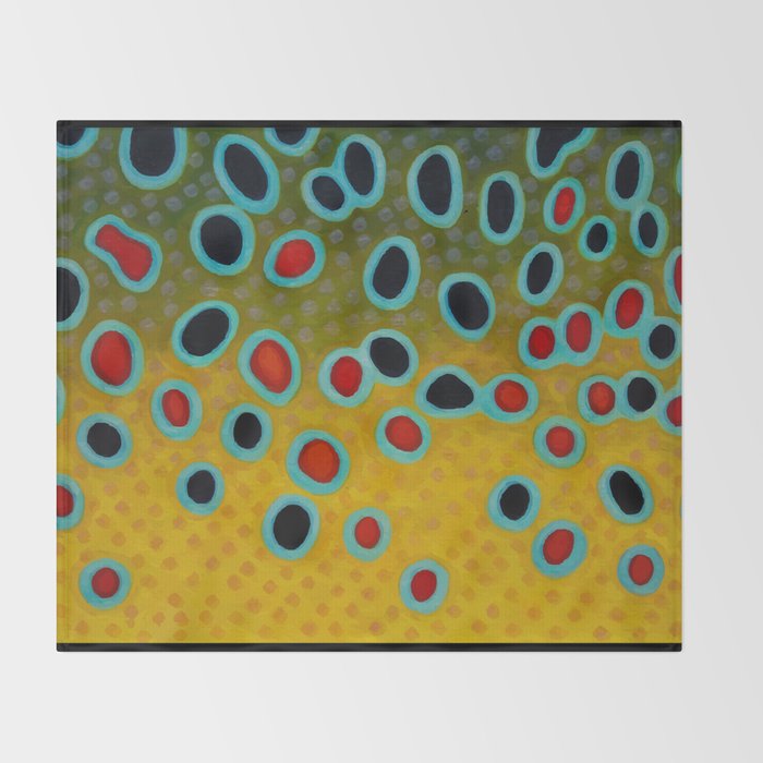 Brown Trout Fly Fishing  Throw Blanket Gallery Image 2