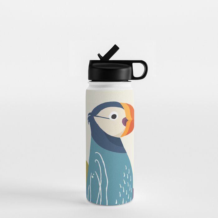 Quirky Atlantic Puffin Water Bottle Gallery Image 1