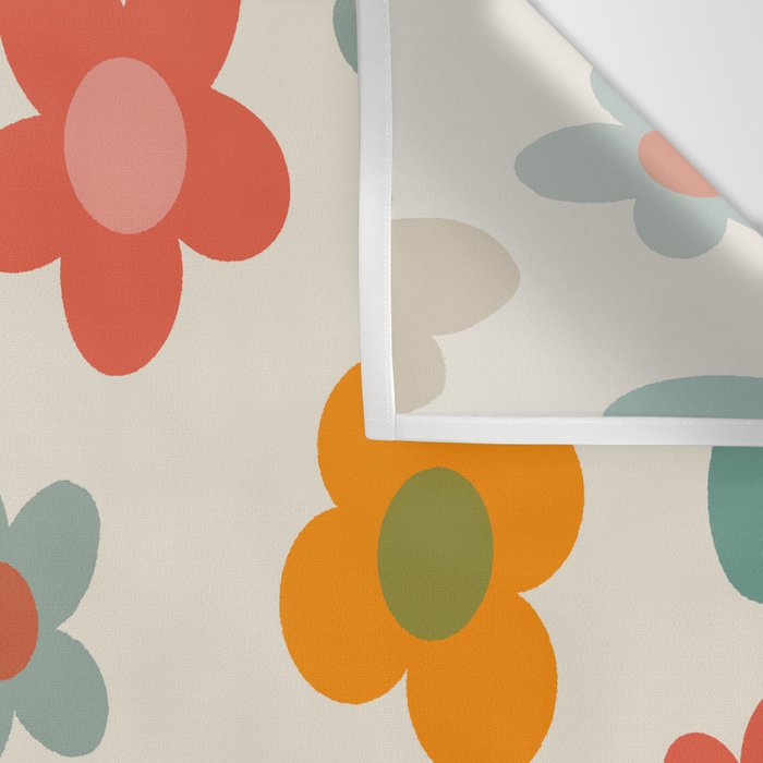 Flower Power Floral | Retro 60s 70s Wall Tapestry Gallery Image 3