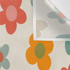 Flower Power Floral | Retro 60s 70s Wall Tapestry Gallery Image 3