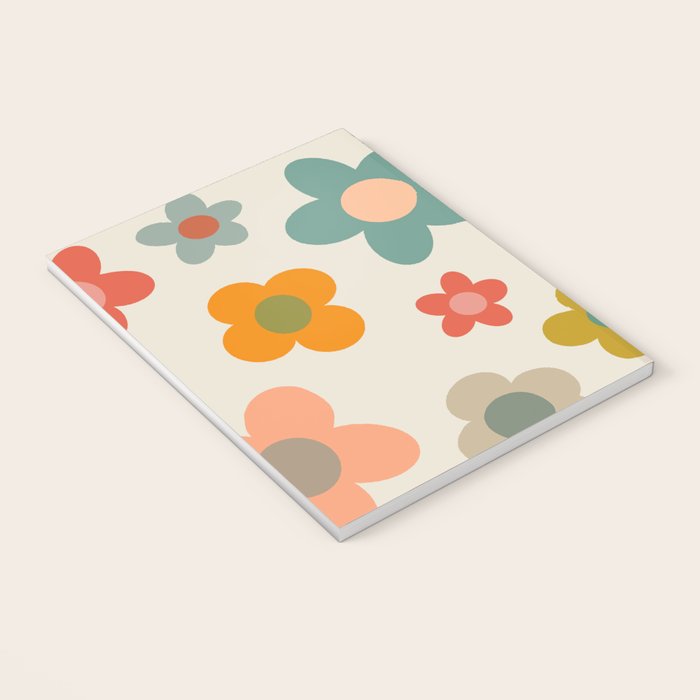 Flower Power Floral | Retro 60s 70s Notebook Gallery Image 3