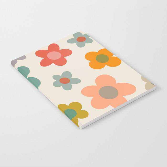 Flower Power Floral | Retro 60s 70s Notebook Gallery Image 2