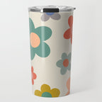 Flower Power Floral | Retro 60s 70s Travel Mug Gallery Image 1