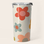 Flower Power Floral | Retro 60s 70s Travel Mug Gallery Image 2