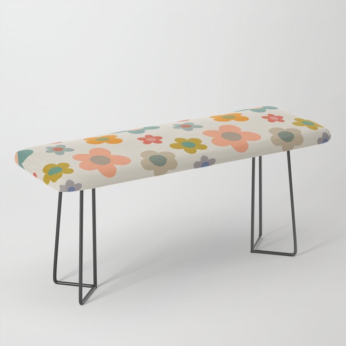 Flower Power Floral | Retro 60s 70s Bench Gallery Image 1
