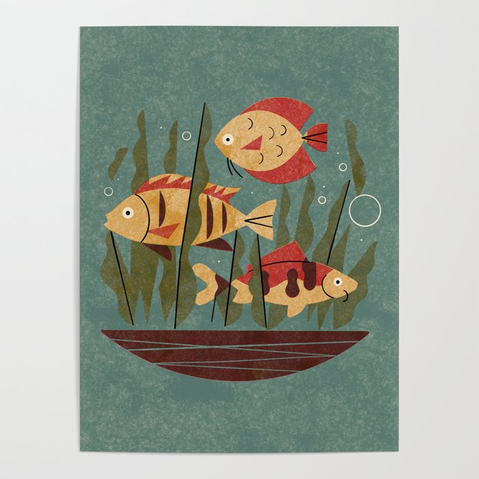Fish and Seaweed Poster Gallery Image 1