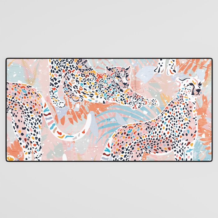 Colorful Wild Cats Desk Mat Gallery Image 3