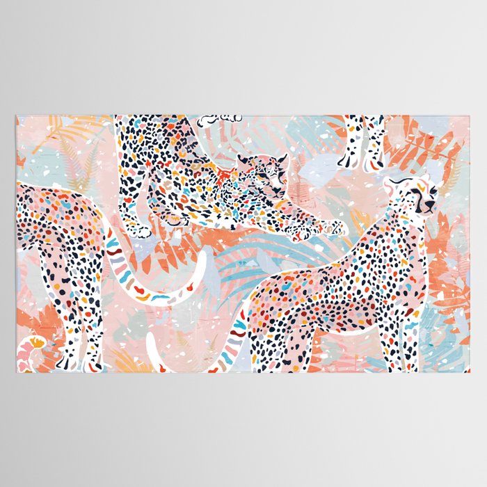 Colorful Wild Cats Tablecloth Gallery Image 2