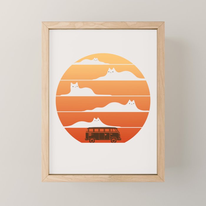 Cat Landscape 106 Mini Art Print Gallery Image 1