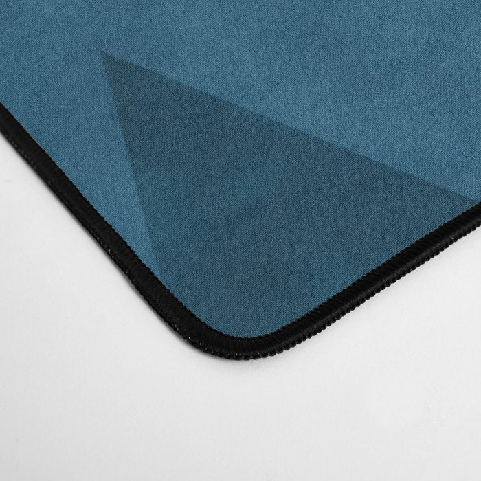 Calming Abstract Geometric Mountains Blue Desk Mat Gallery Image 4