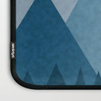 Calming Abstract Geometric Mountains Blue Laptop Sleeve Gallery Image 3