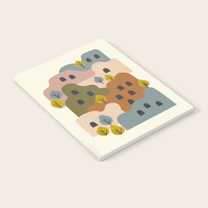 Adobe Village With Trees Notebook Gallery Image 2