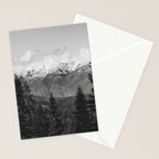 Snow Capped Sierras - Black and White Nature Photography Stationery Card Gallery Image 2