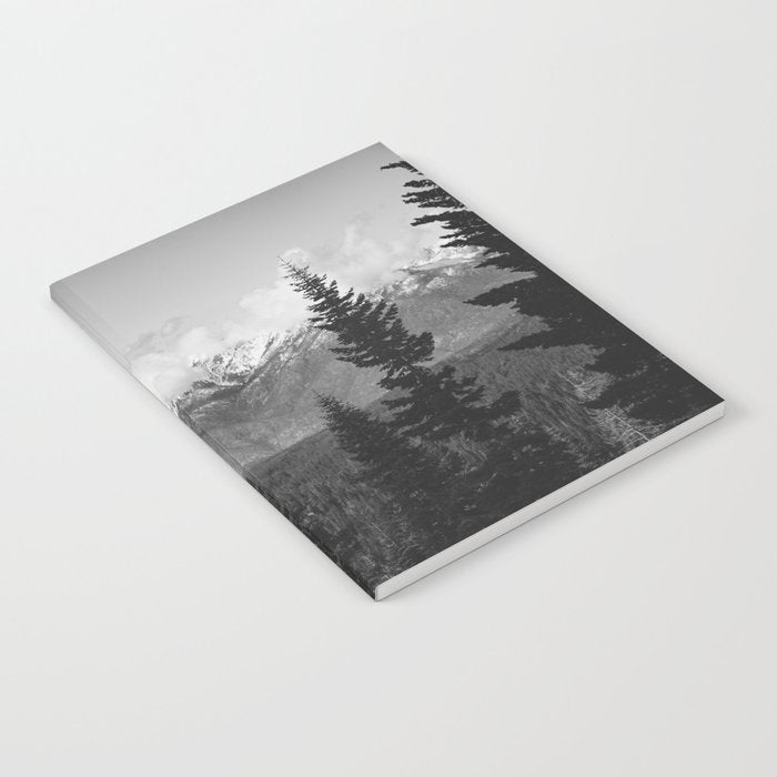 Snow Capped Sierras - Black and White Nature Photography Notebook Gallery Image 1